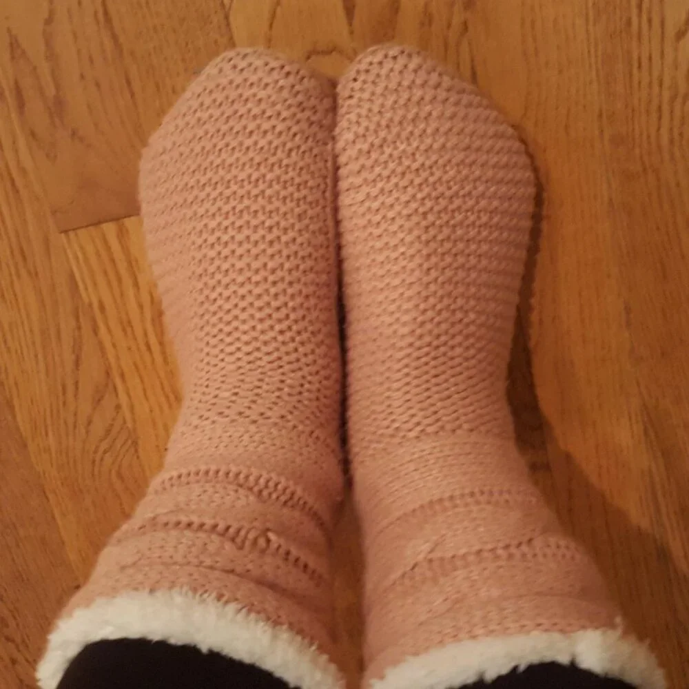 Women's Knit Sherpa Slipper Socks